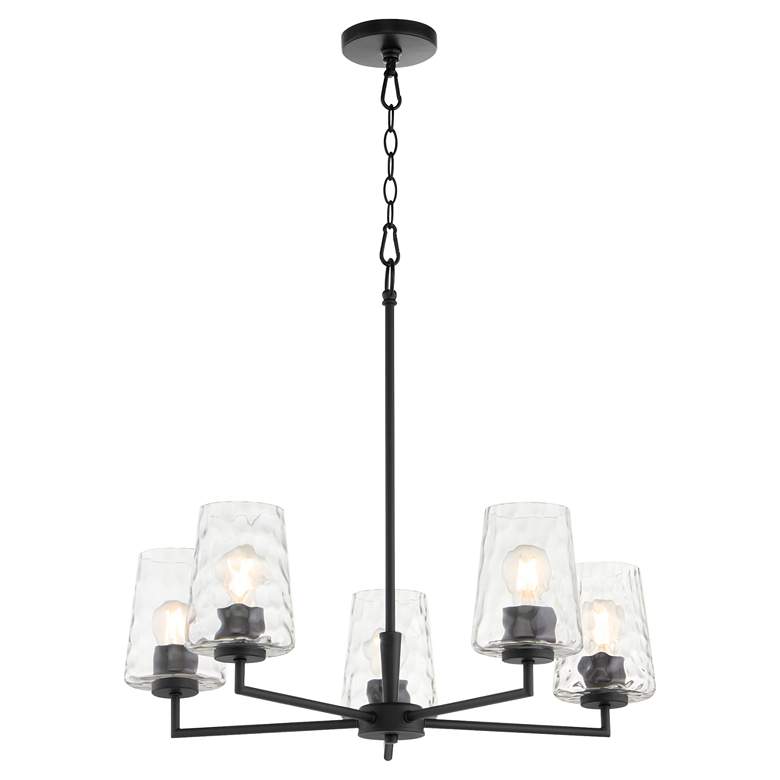Image 2 Quorum International Goodwin 5LT Matte Black Chandelier more views