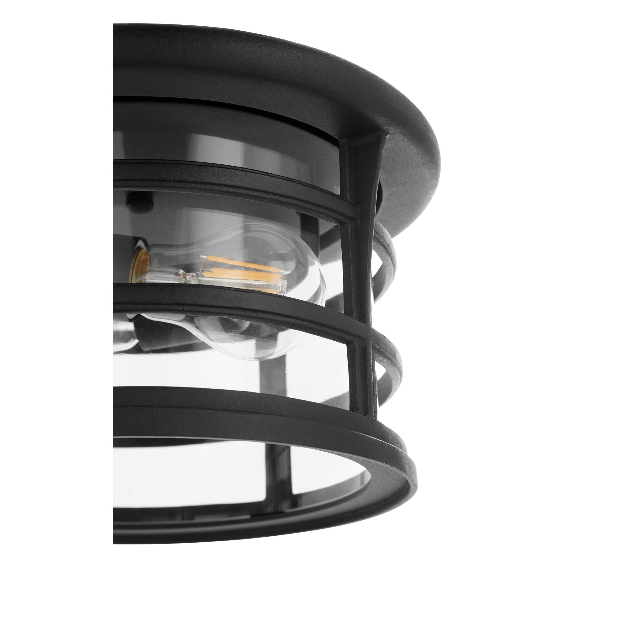 Image 2 Quorum International Haley 11" Black Outdoor Ceiling Mount more views