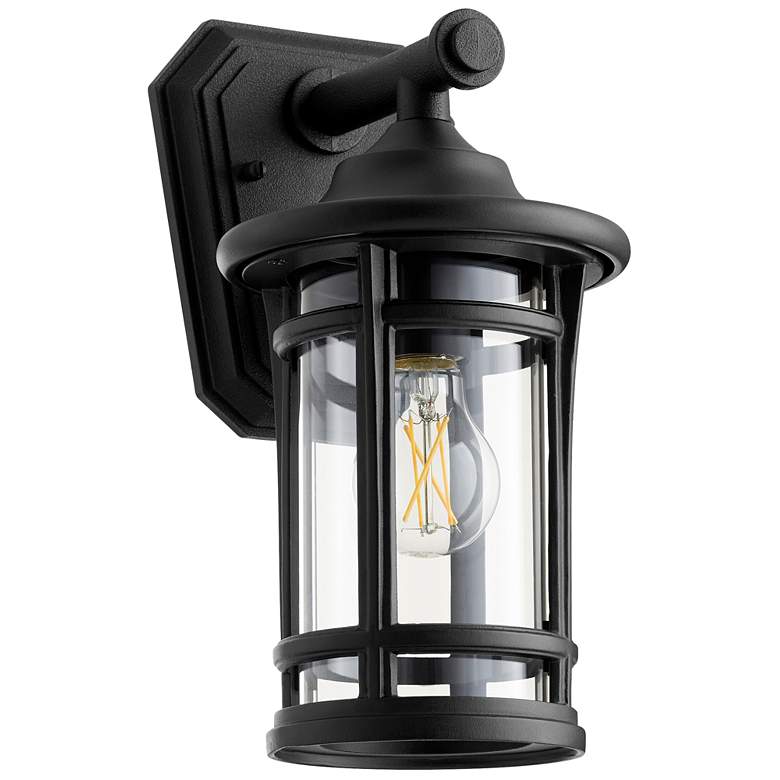 Image 1 Quorum International Haley 12" Textured Black Wall Lantern