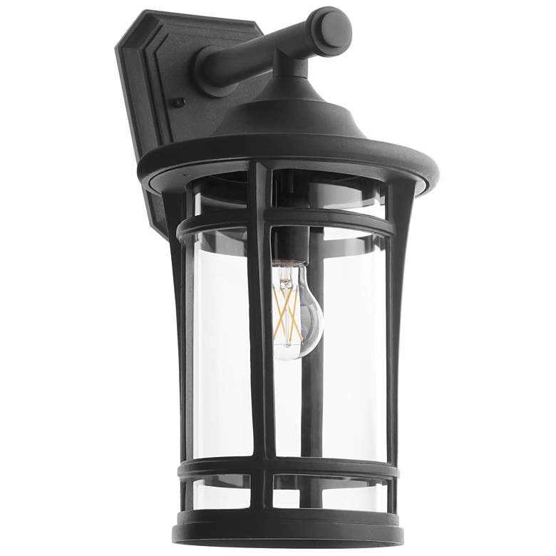 Image 1 Quorum International Haley 18" Textured Black Wall Lantern