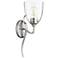 Quorum International Jardin 1LT Satin Nickel w Seeded Glass Wall Mount