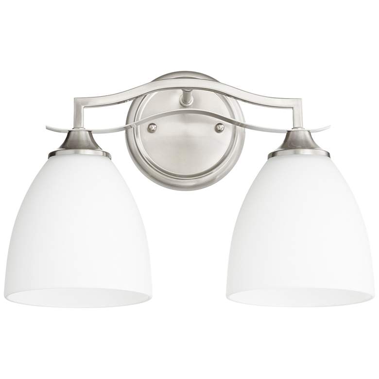 Image 1 Quorum International Jardin 2LT Satin Nickel Vanity Light