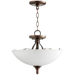 Quorum International Jardin 3LT Oiled Bronze Semi-Flush Mount