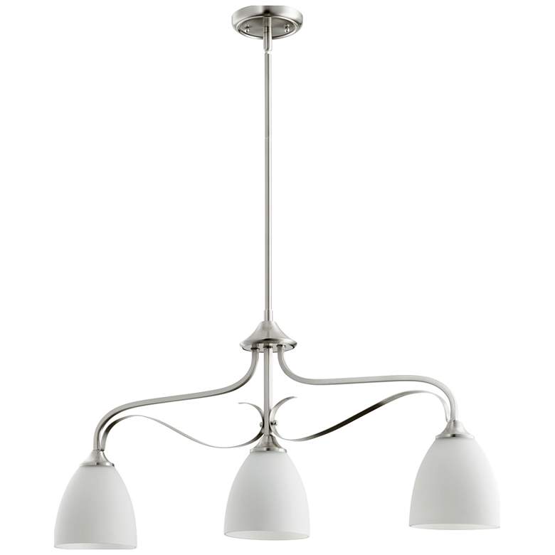 Image 1 Quorum International Jardin 3LT Transitional Satin Nickel Linear Pendant
