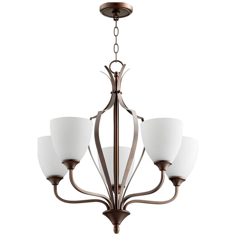 Image 1 Quorum International Jardin 5LT Oiled Bronze Chandelier