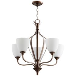 Quorum International Jardin 5LT Oiled Bronze Chandelier