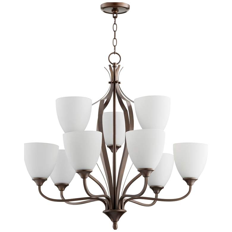 Image 1 Quorum International Jardin 9LT Oiled Bronze Chandelier