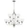 Quorum International Jardin 9LT Satin Nickel w Clear Seeded Chandelier
