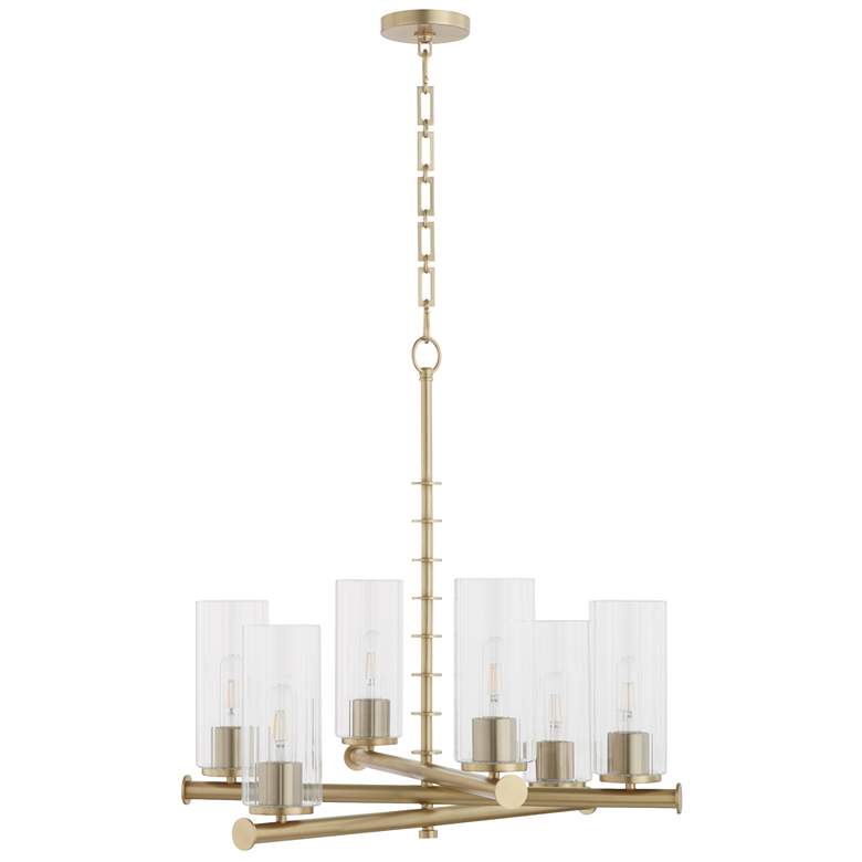 Image 1 Quorum International Juniper 6LT Aged Brass Chandelier