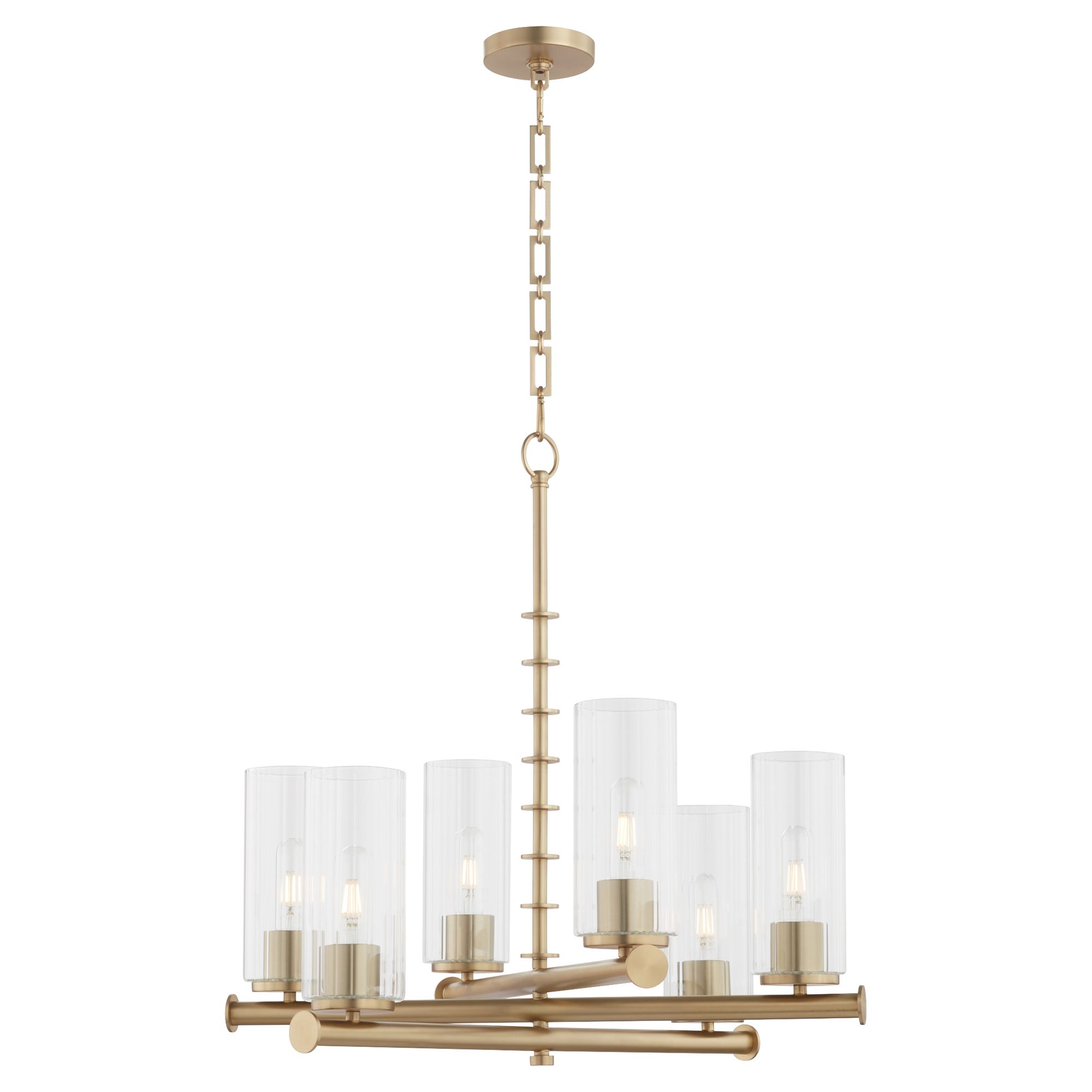 Image 3 Quorum International Juniper 6LT Aged Brass Chandelier more views