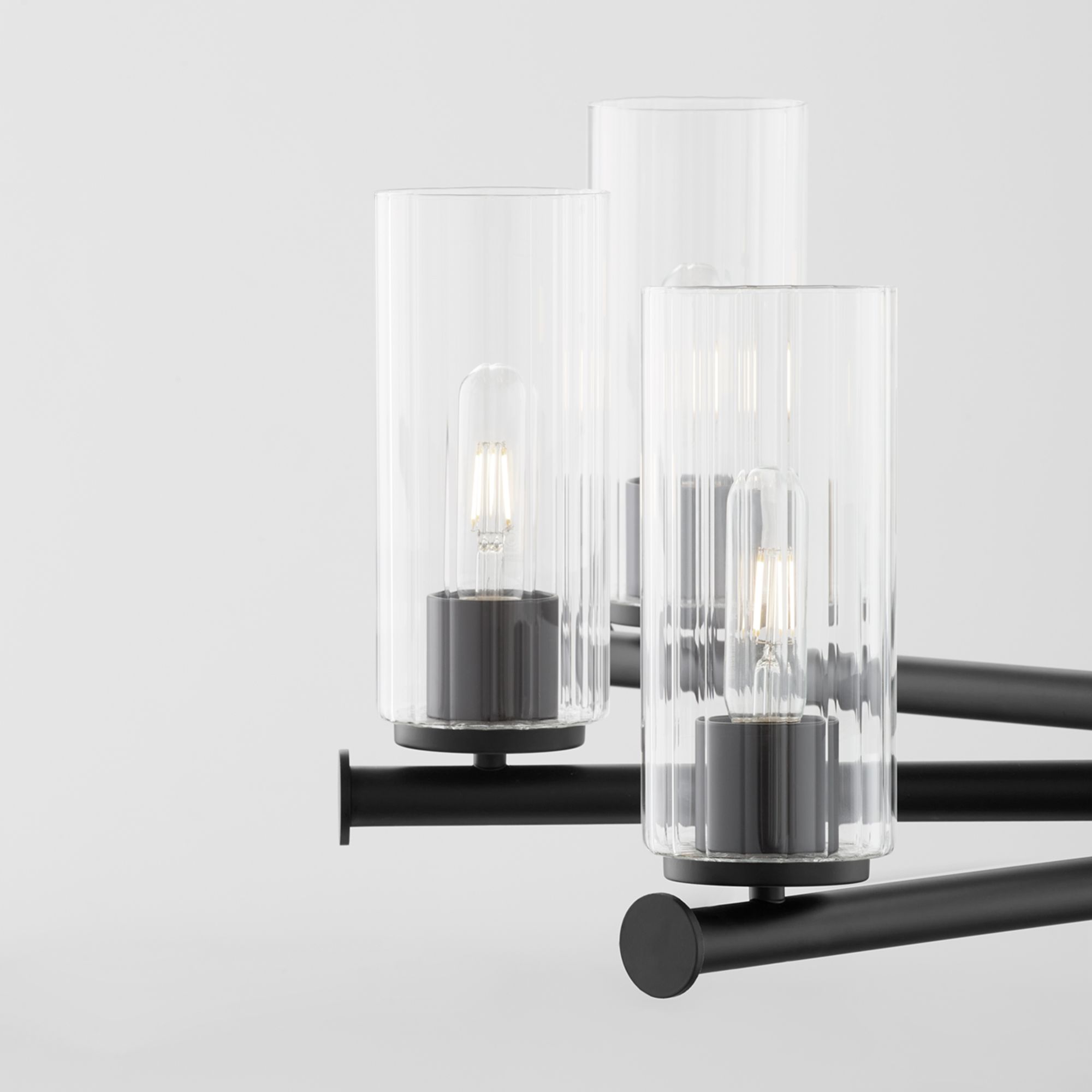 Image 4 Quorum International Juniper 6LT Matte Black Chandelier more views