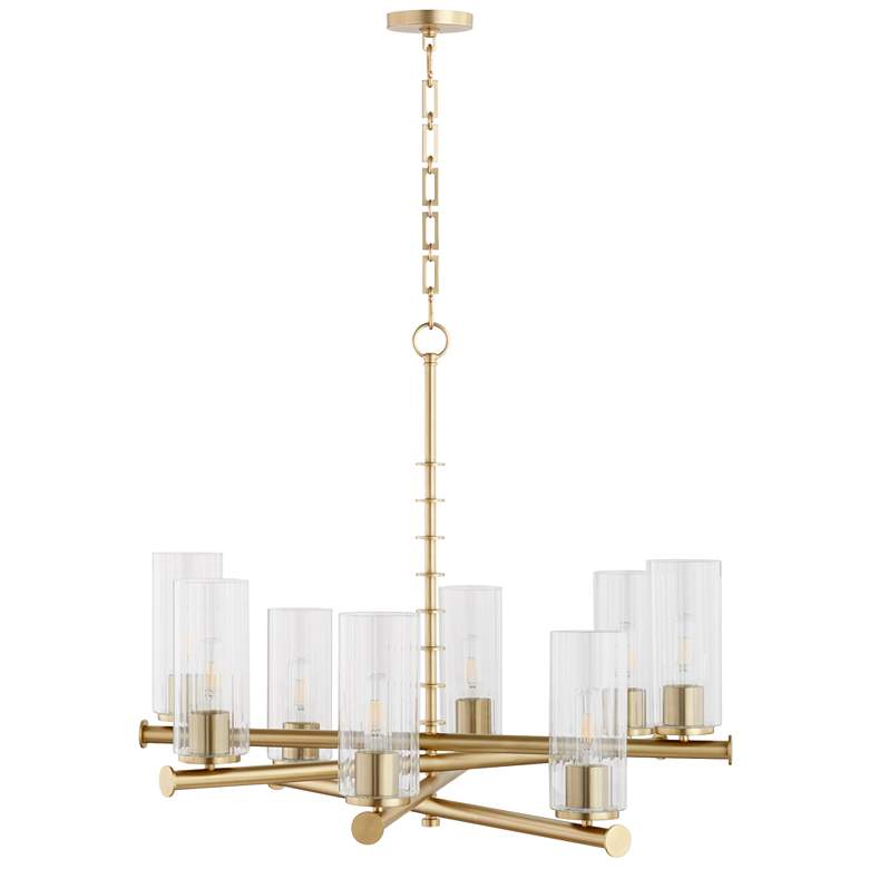 Image 1 Quorum International Juniper 8LT Aged Brass Chandelier
