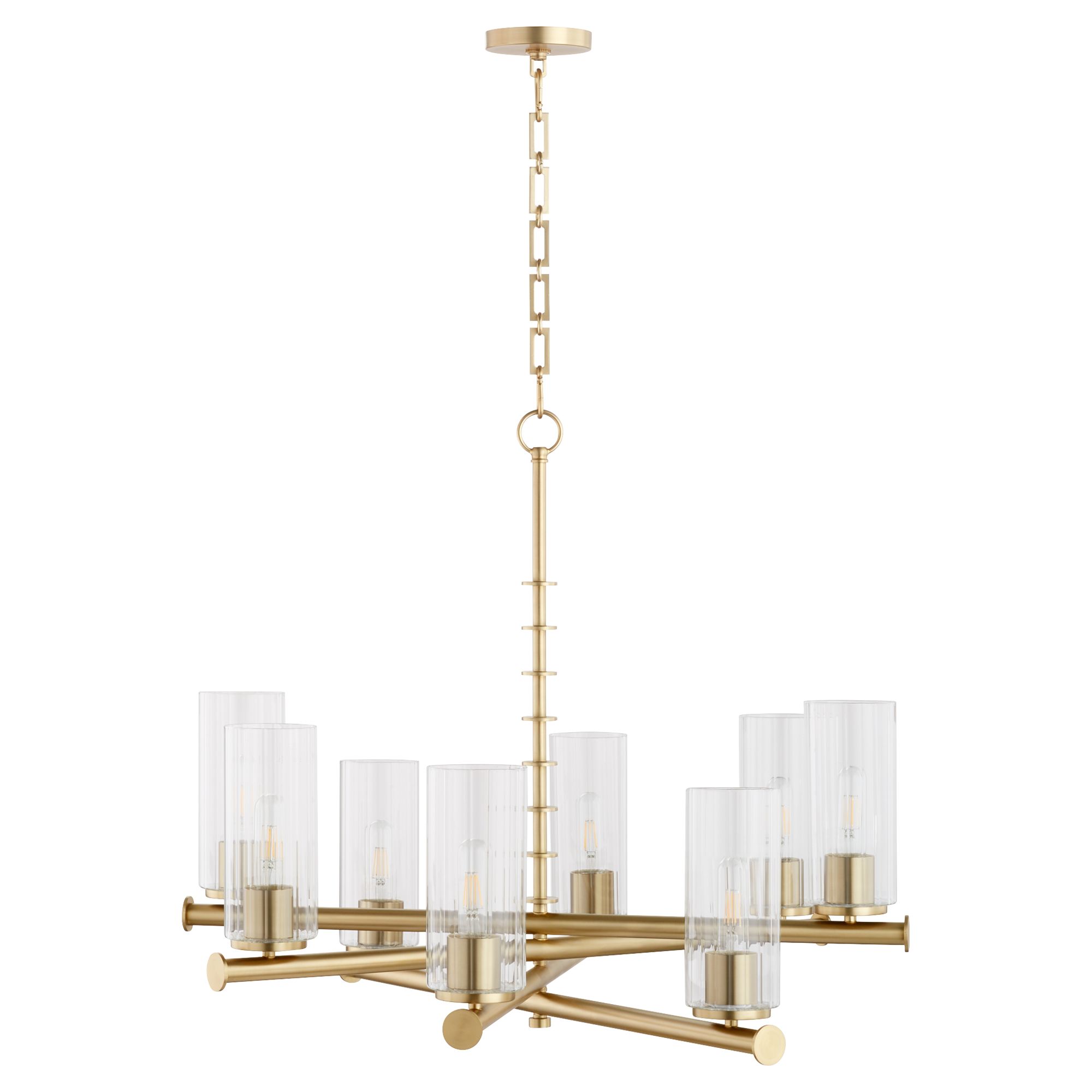 Image 2 Quorum International Juniper 8LT Aged Brass Chandelier more views