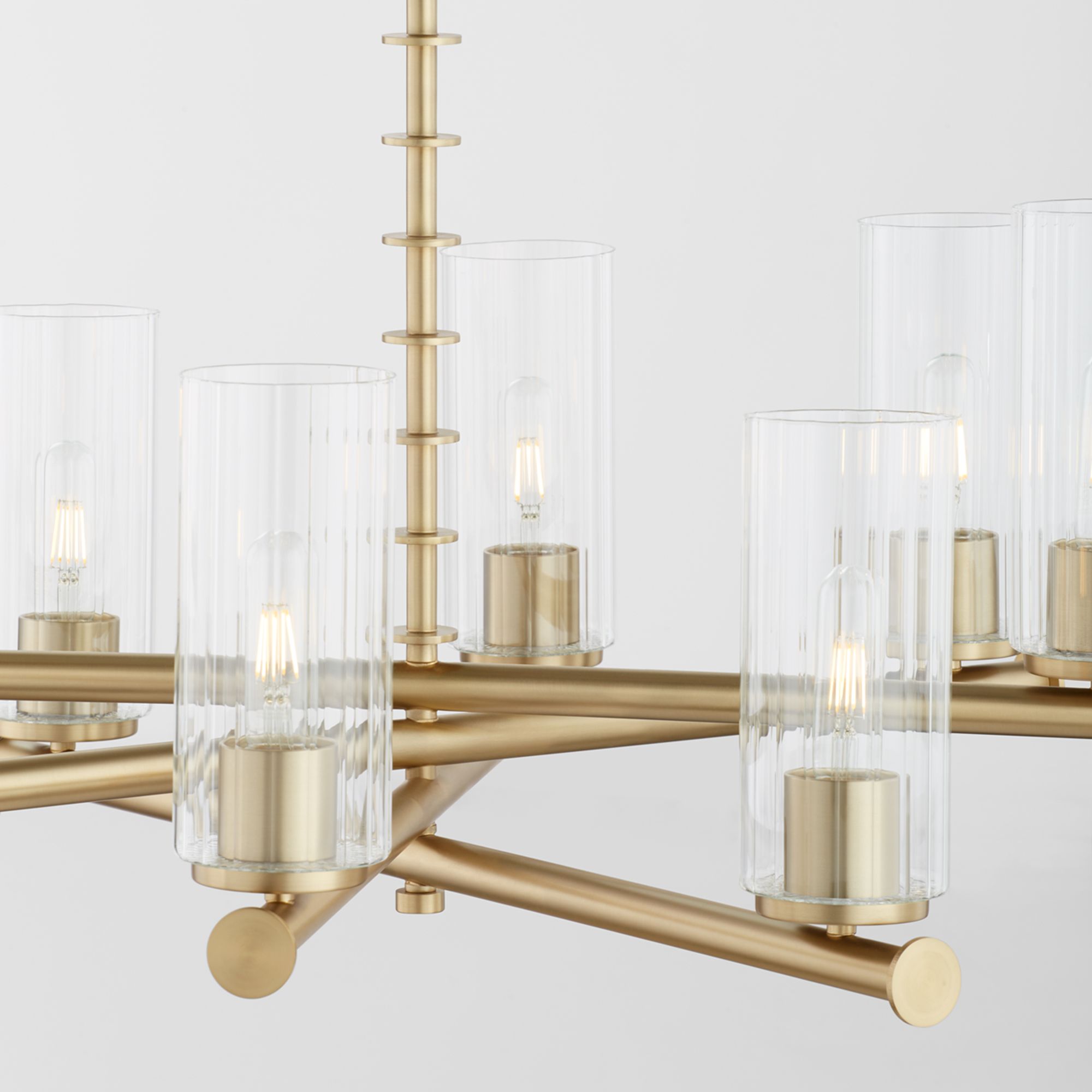 Image 4 Quorum International Juniper 8LT Aged Brass Chandelier more views