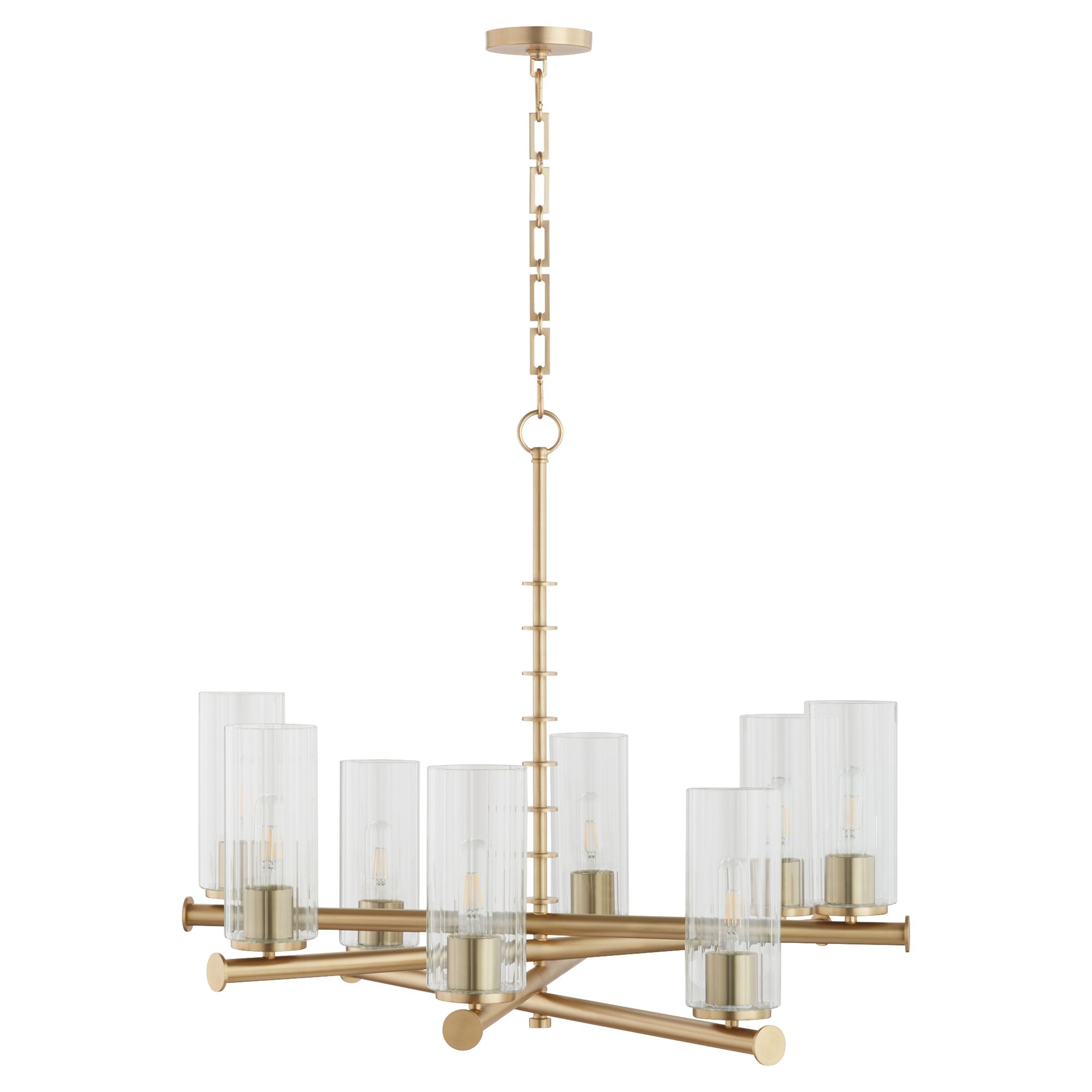 Image 6 Quorum International Juniper 8LT Aged Brass Chandelier more views
