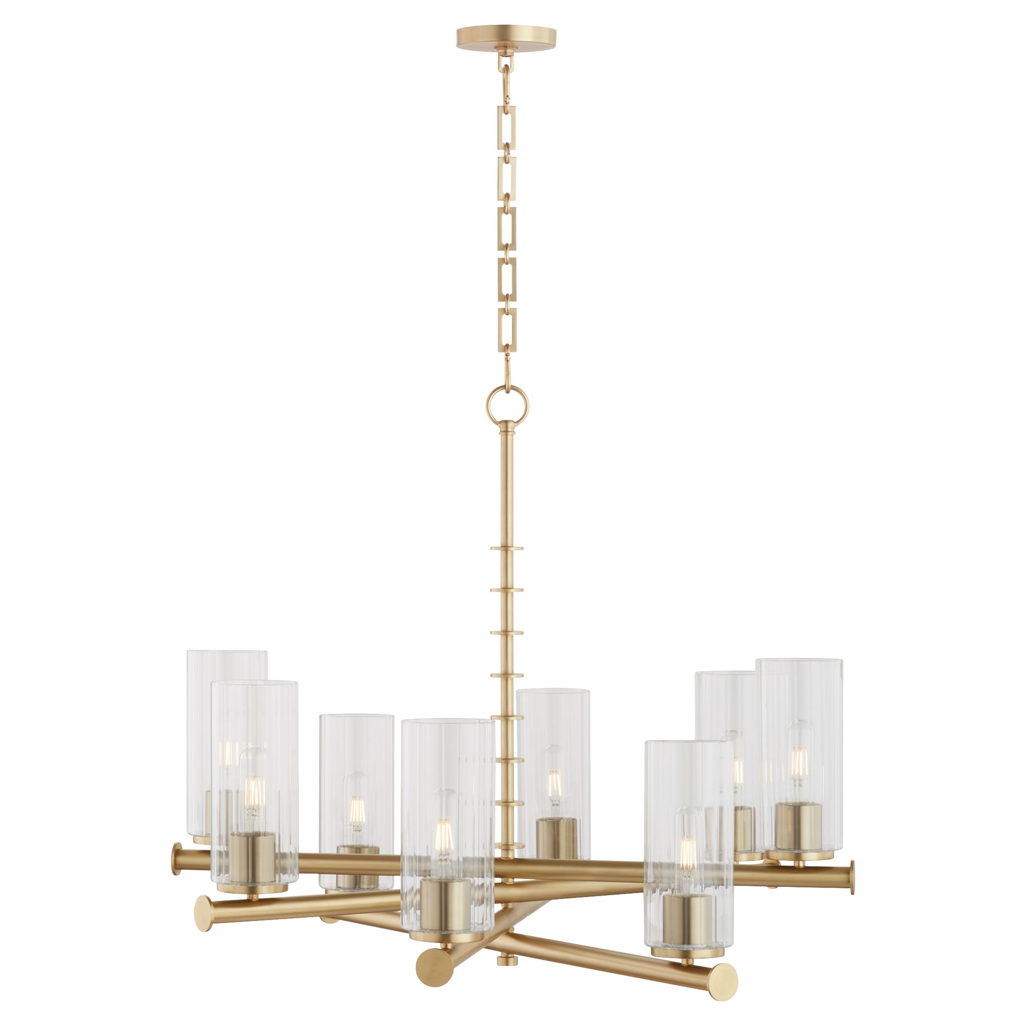 Image 7 Quorum International Juniper 8LT Aged Brass Chandelier more views