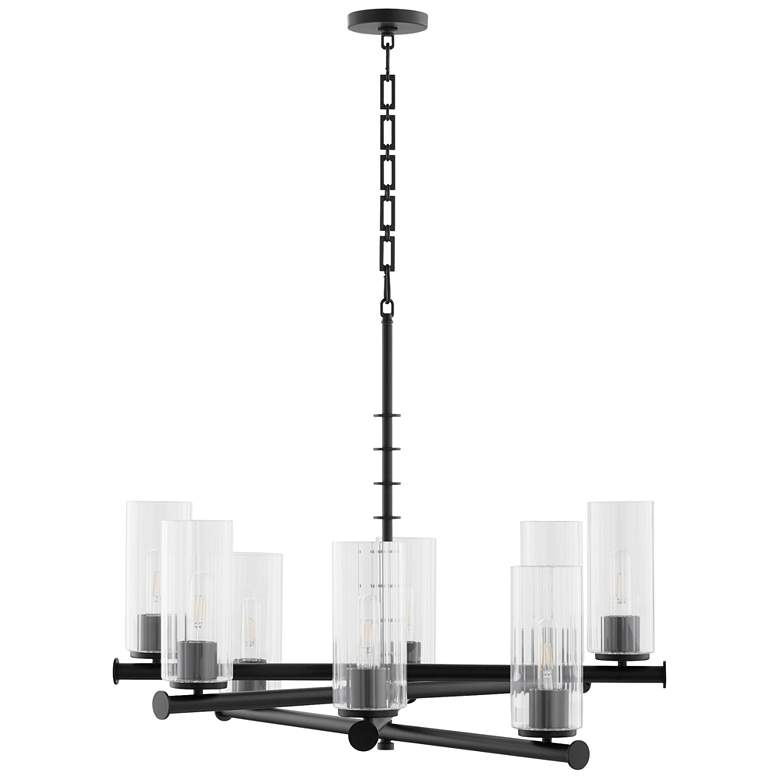 Image 1 Quorum International Juniper 8LT Matte Black Chandelier