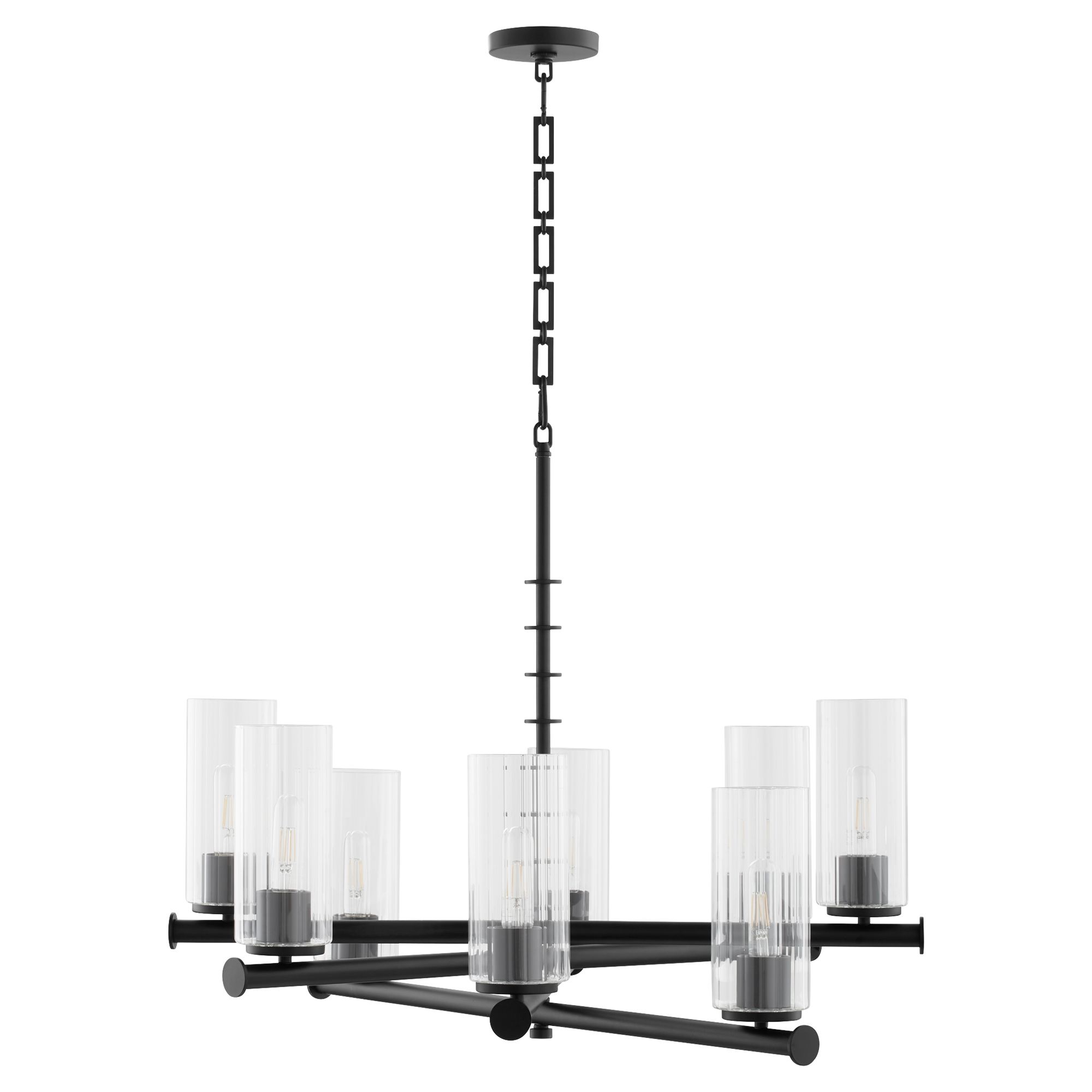 Image 2 Quorum International Juniper 8LT Matte Black Chandelier more views