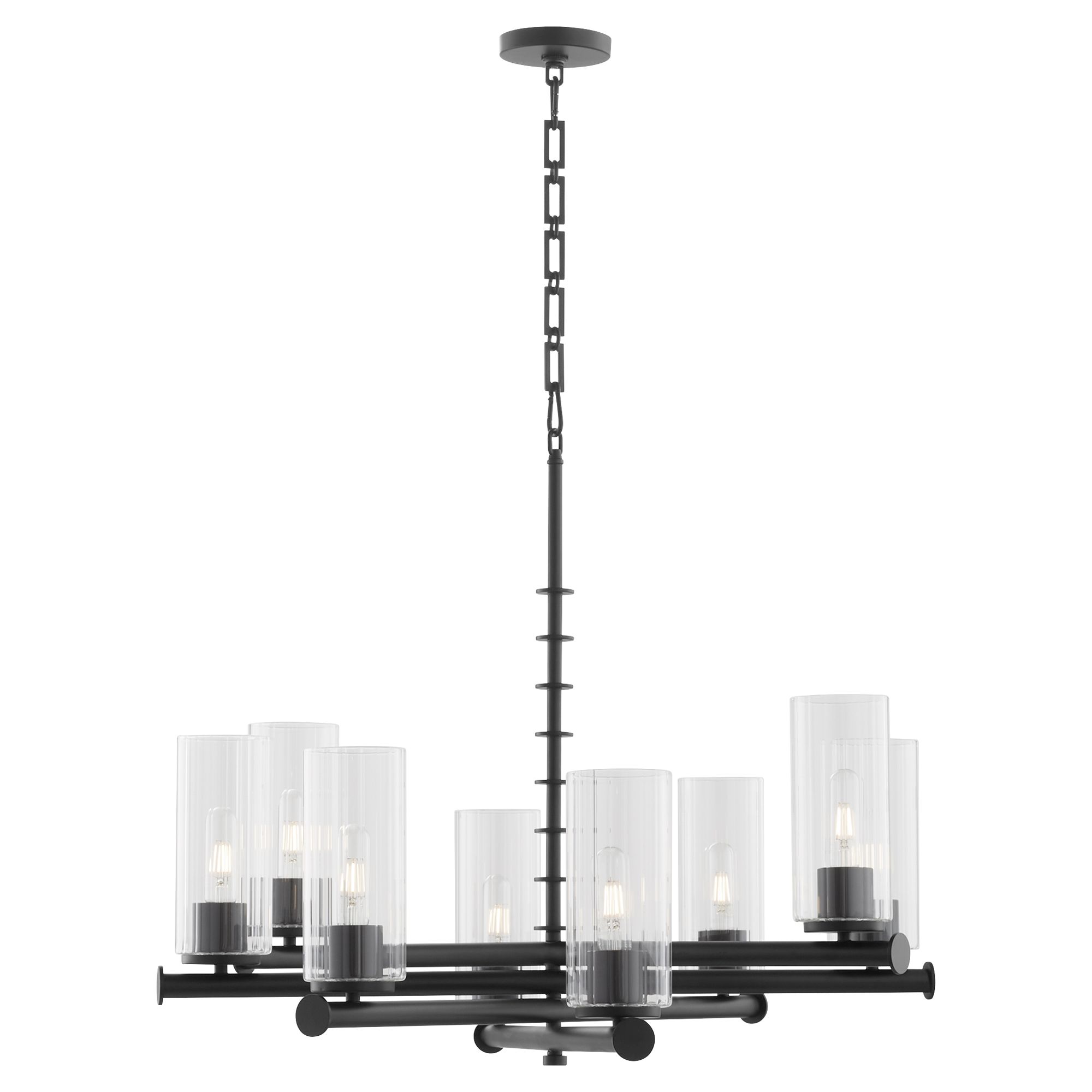 Image 3 Quorum International Juniper 8LT Matte Black Chandelier more views