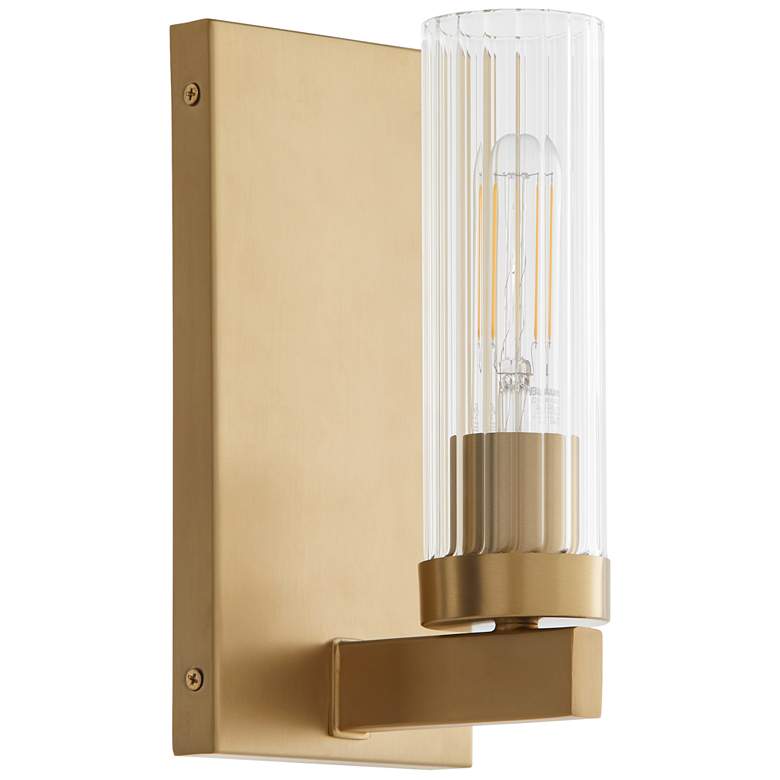 Image 1 Quorum International Kilbey 1LT Aged Brass Vanity Light
