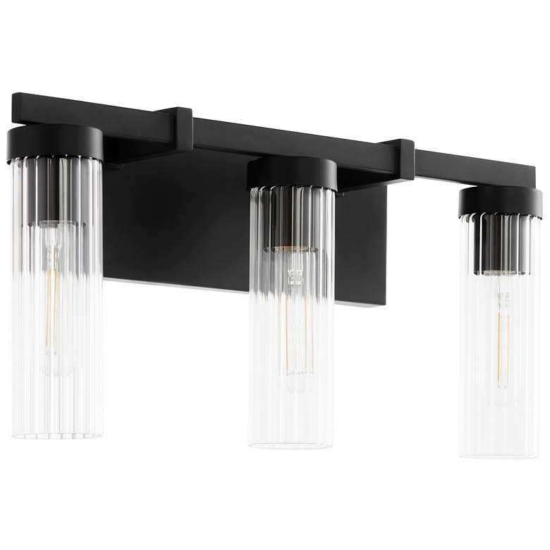 Image 1 Quorum International Kilbey 3LT Matte Black Vanity Light
