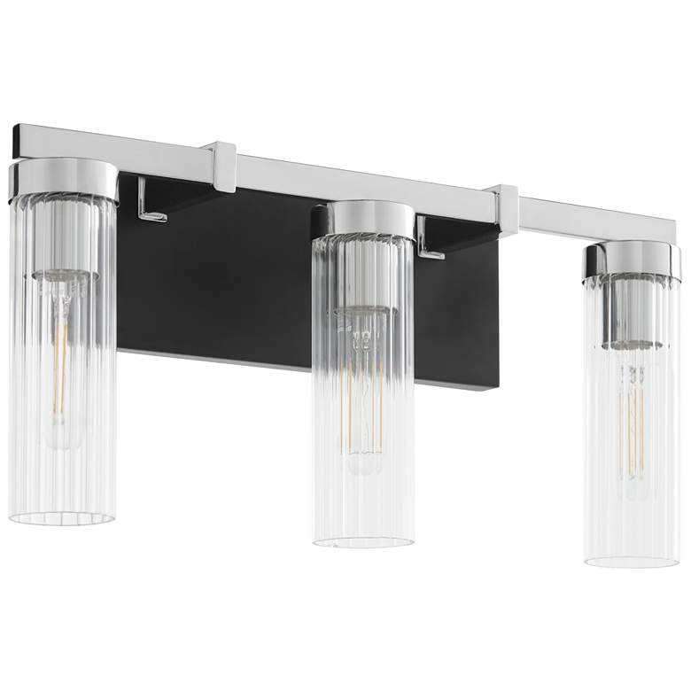 Image 1 Quorum International Kilbey 3LT Matte Black Vanity Light