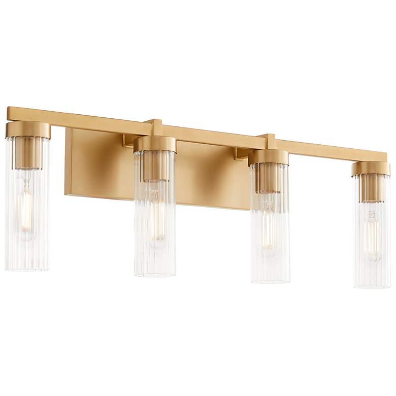 Image 2 Quorum International Kilbey 4LT Aged Brass Vanity Light more views