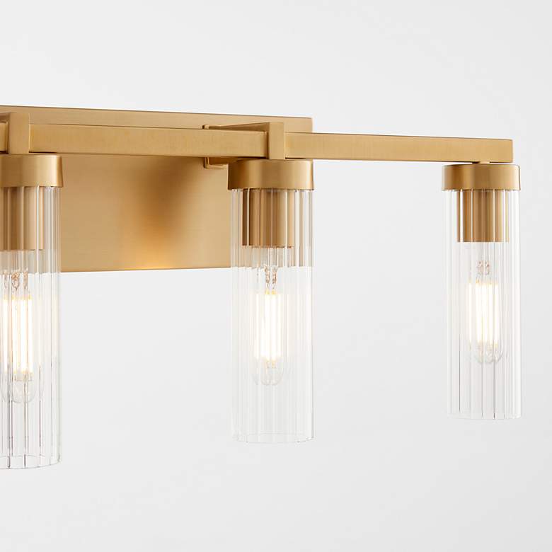 Image 3 Quorum International Kilbey 4LT Aged Brass Vanity Light more views