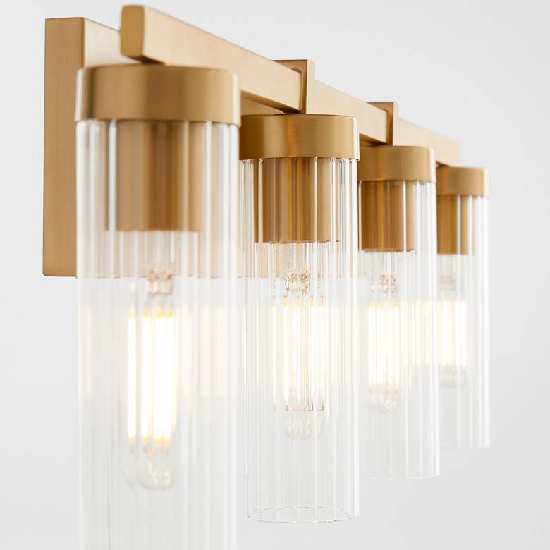 Image 4 Quorum International Kilbey 4LT Aged Brass Vanity Light more views