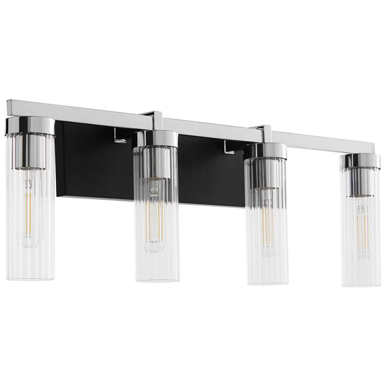 Image 1 Quorum International Kilbey 4LT Matte Black Vanity Light