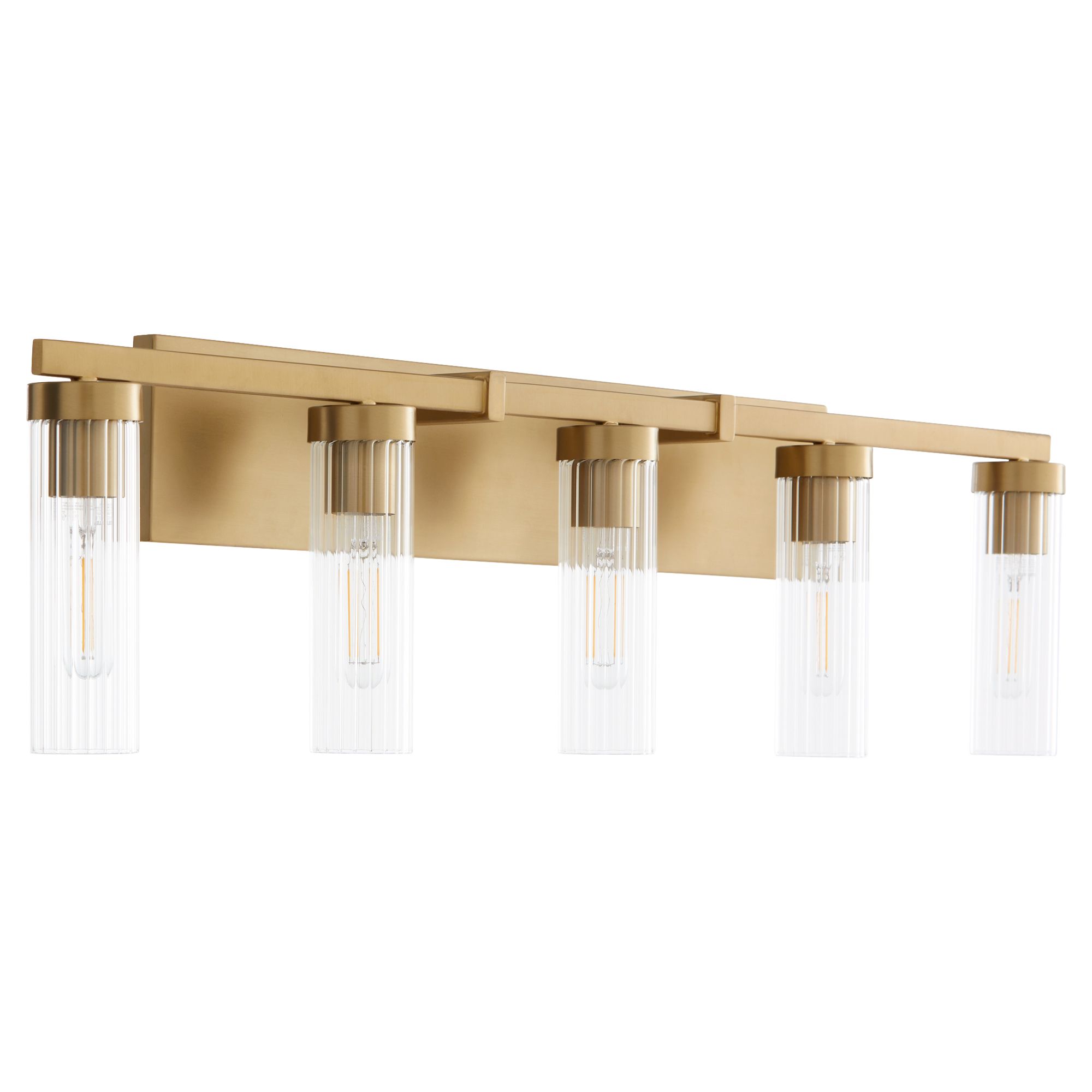 Image 2 Quorum International Kilbey 5LT Aged Brass Vanity Light more views