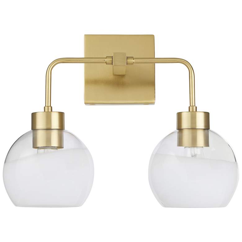 Image 1 Quorum International Lacy 2LT Aged Brass Vanity Light