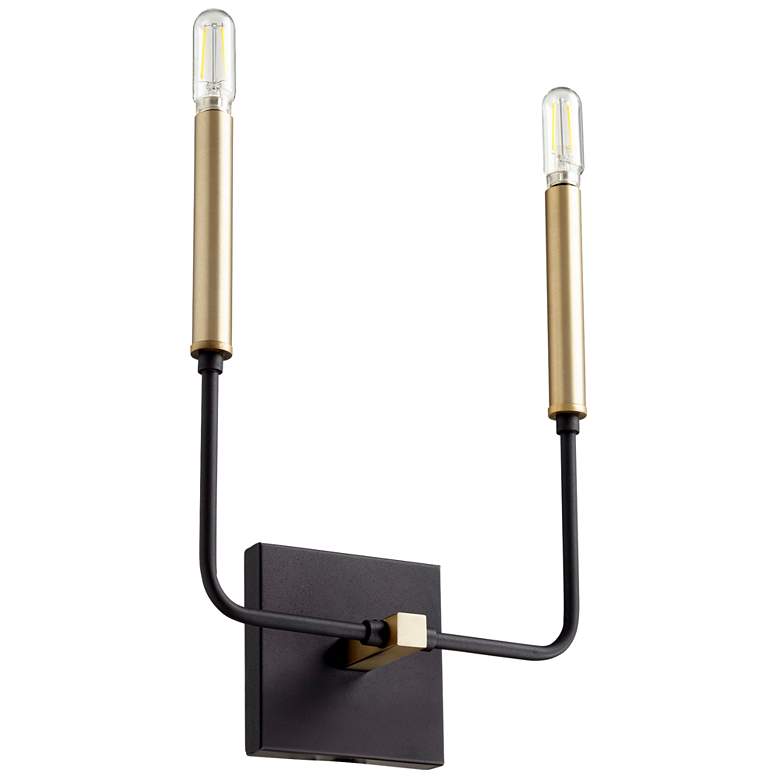 Image 1 Quorum International Lacy 2LT Black w AGB Wall Mount