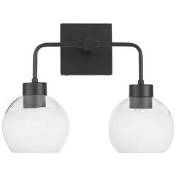 Quorum International Lacy 2LT Matte Black Vanity Light