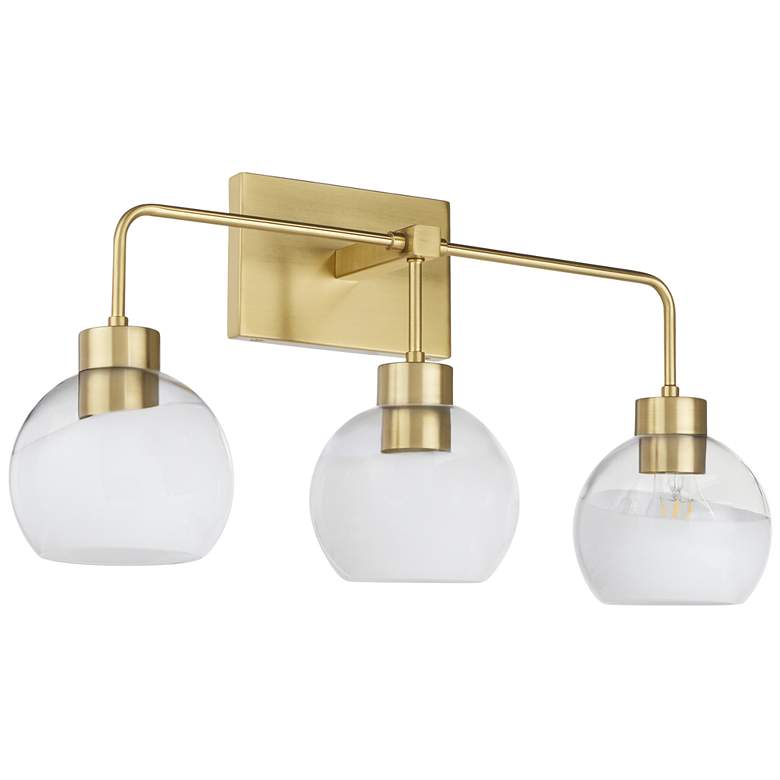 Image 1 Quorum International Lacy 3LT Aged Brass Vanity Light