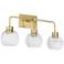 Quorum International Lacy 3LT Aged Brass Vanity Light
