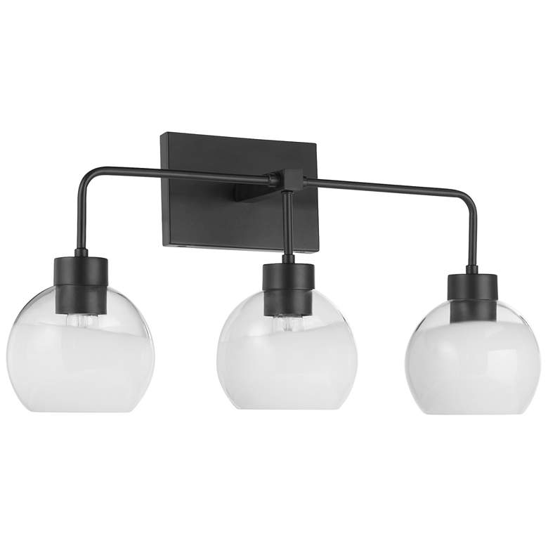 Image 1 Quorum International Lacy 3LT Matte Black Vanity Light