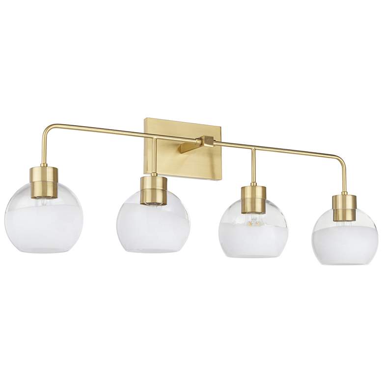 Image 1 Quorum International Lacy 4LT Aged Brass Vanity Light
