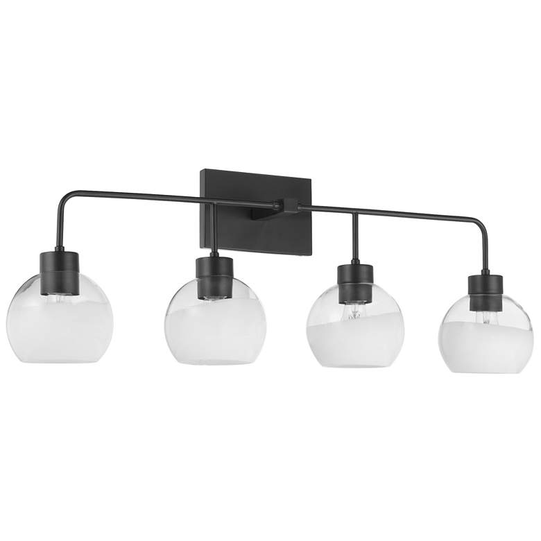 Image 1 Quorum International Lacy 4LT Matte Black Vanity Light