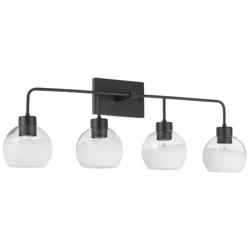 Quorum International Lacy 4LT Matte Black Vanity Light