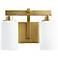 Quorum International Lancaster 2LT Aged Brass Vanity Light
