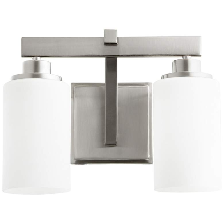 Image 1 Quorum International Lancaster 2LT Satin Nickel Vanity Light