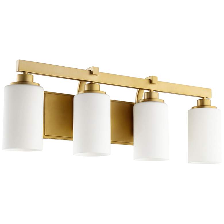Image 1 Quorum International Lancaster 4LT Aged Brass Vanity Light