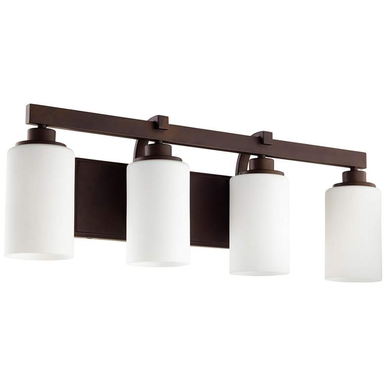 Image 1 Quorum International Lancaster 4LT Oiled Bronze Vanity Light