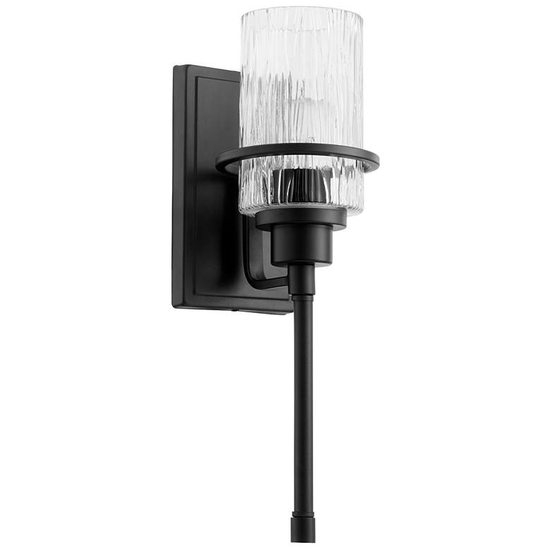 Image 1 Quorum International Lazo 1 LT Textured Black Wall Mount