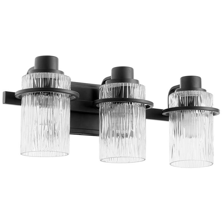 Image 1 Quorum International Lazo 3LT Textured Black Vanity Light