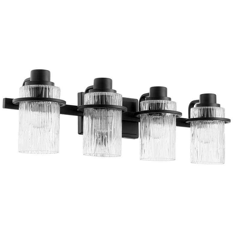 Image 1 Quorum International Lazo 4LT Textured Black Vanity Light
