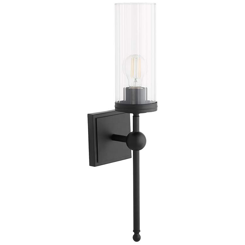 Image 1 Quorum International Lee Blvd 1LT Matte Black Wall Mount