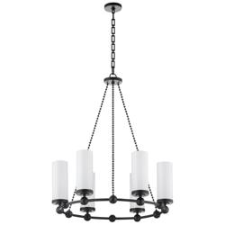 Quorum International Lee BLVD 2.0 6LT Matte Black Chandelier