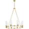 Quorum International Lee BLVD 2.0 8LT Aged Brass Chandelier